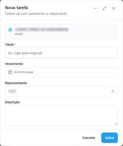 Formulário Nova tarefa